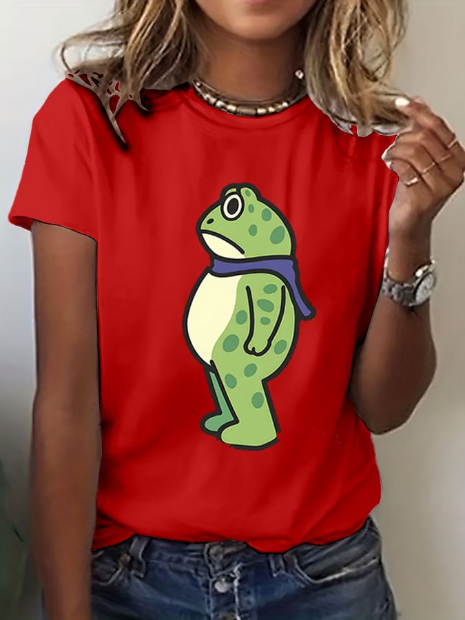 Women's FDT Printed Round Neck T-Shirt