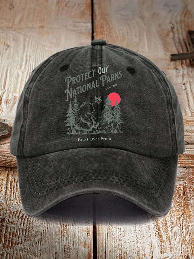 Protect Our National Parks Print Baseball Cap