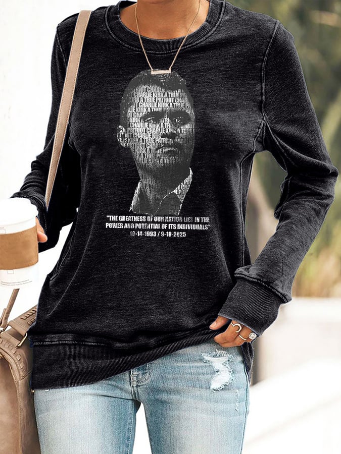 Retro The Greatness Of Our Nation Lies In The Power And Potential Of Its Individuals Print Sweatshirt