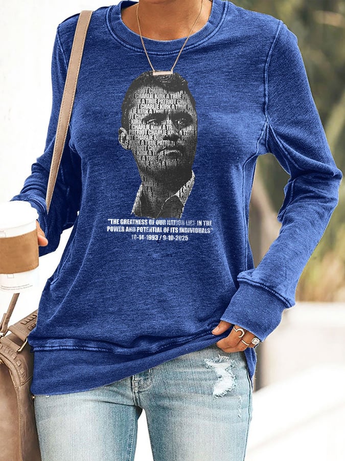Retro The Greatness Of Our Nation Lies In The Power And Potential Of Its Individuals Print Sweatshirt