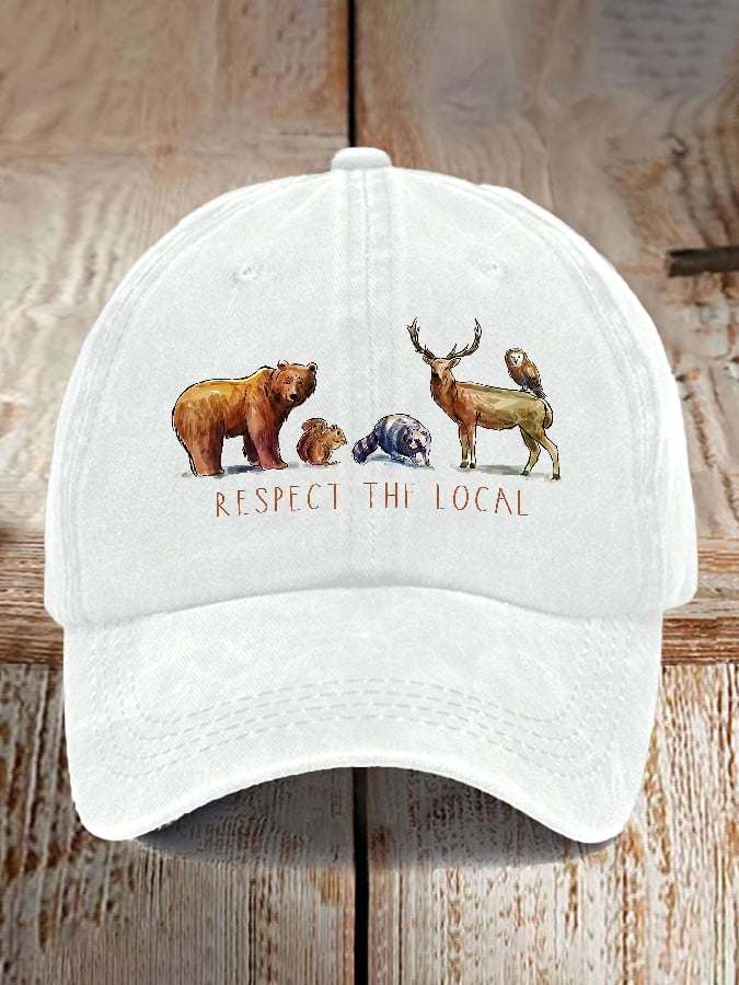 Retro Respect The Local Printed Baseball Cap