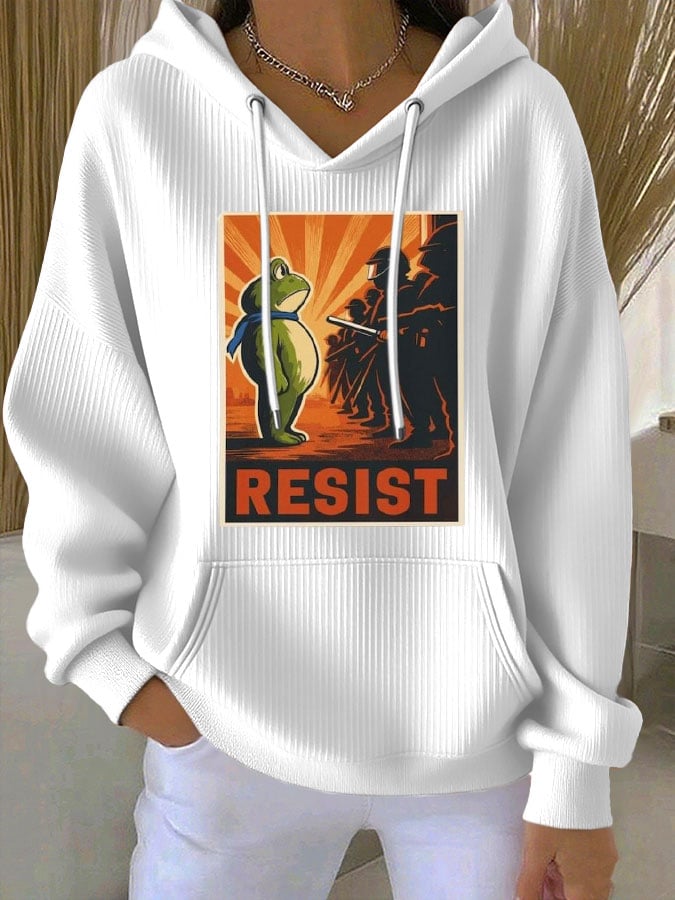 Women'S Frog Casual Hoodie Sweatshirt