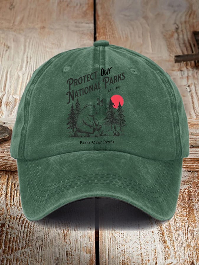Protect Our National Parks Print Baseball Cap