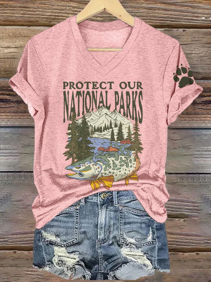 Women's Protect Our National Parks Printed T-Shirt