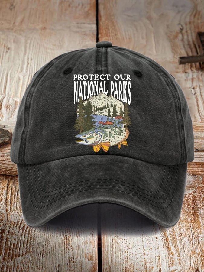 Protect Our National Parks Print Baseball Cap