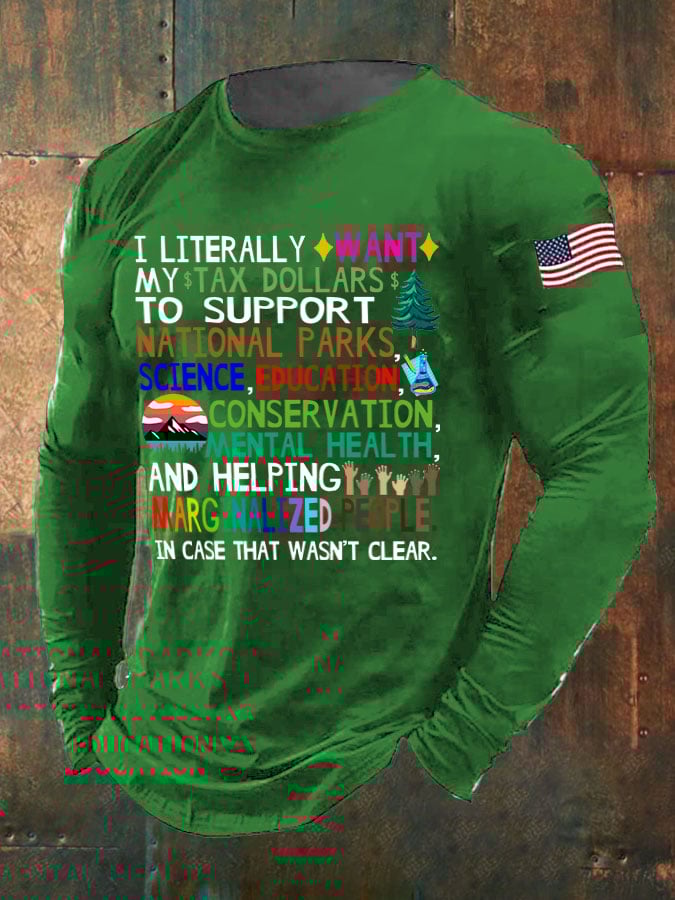 Men's Support National Parks Print Long Sleeve Top