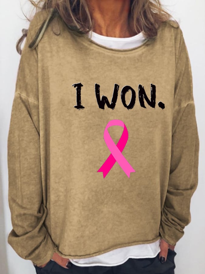 Women's Breast Cancer Awareness Crew Neck Sweatshirt