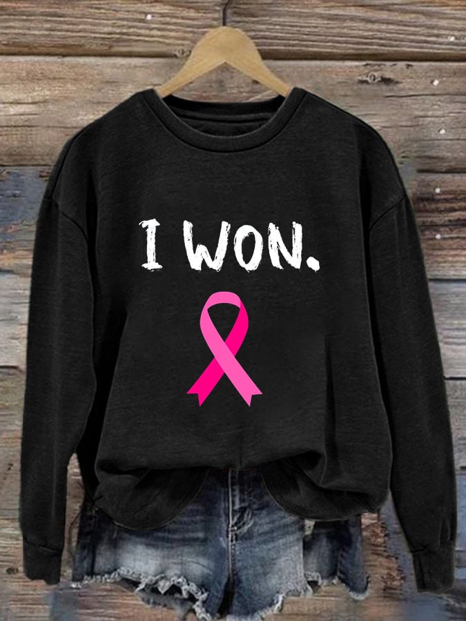 Women's Breast Cancer Survivor Crew Neck Sweatshirt
