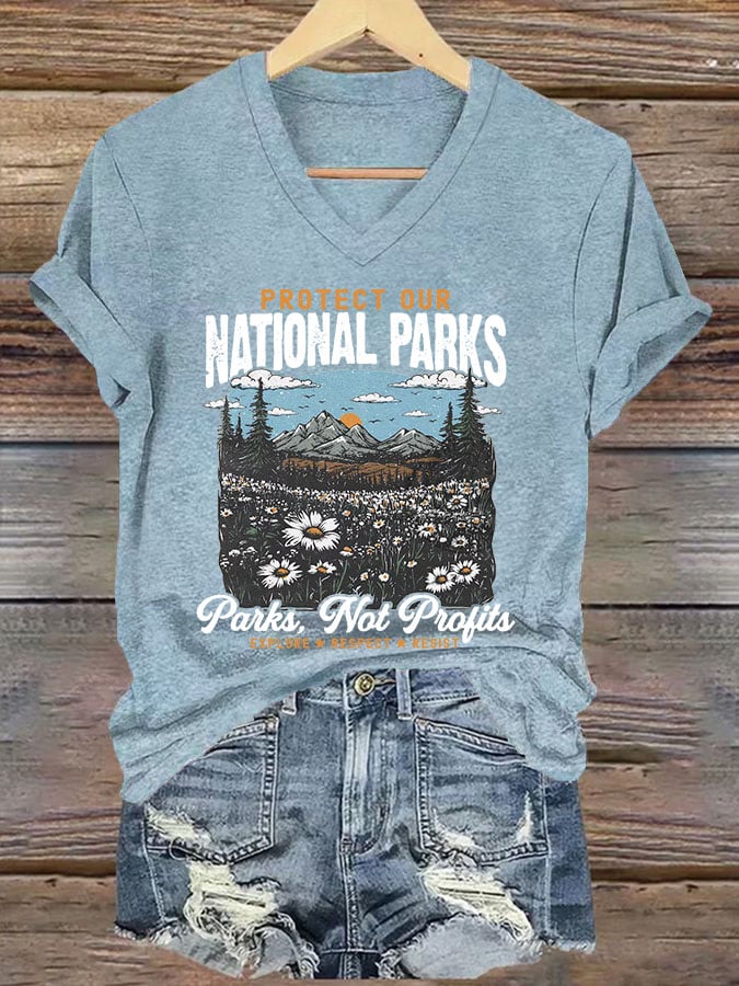 Women's Protect Our National Parks Printed T-shirt