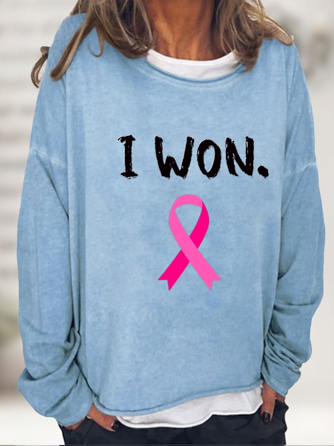 Women's Breast Cancer Awareness Crew Neck Sweatshirt
