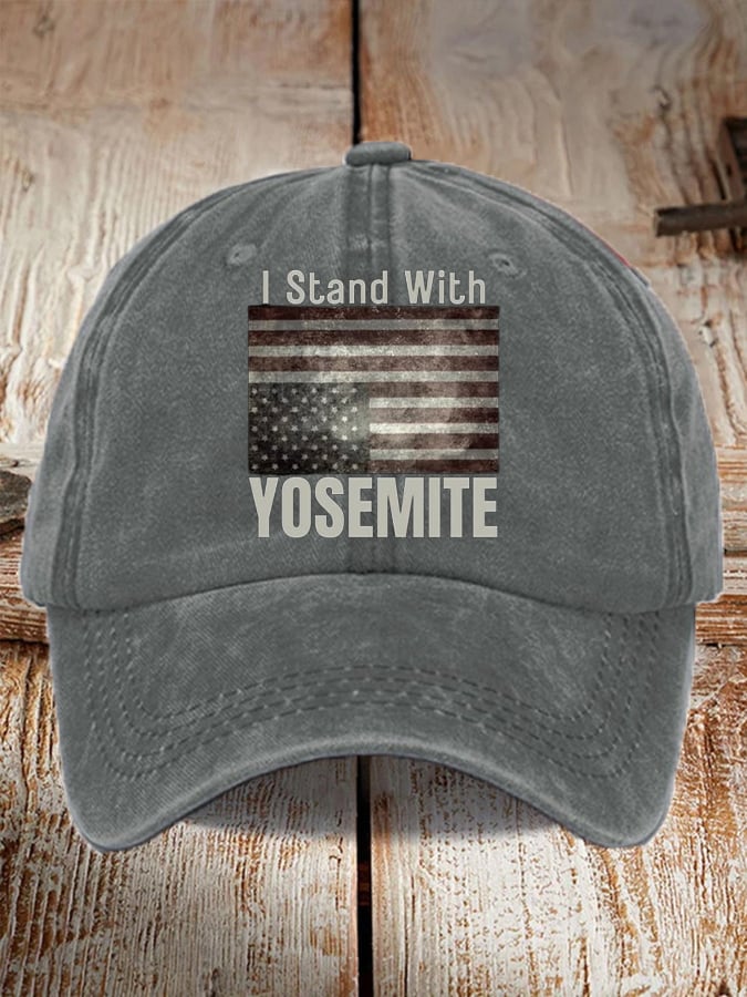 Unisex I Stand With Yosemite Print Baseball Cap
