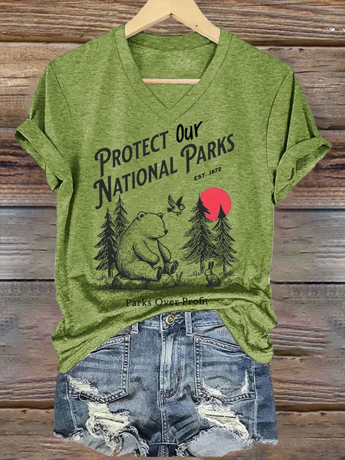 Women's Protect Our National Parks Printed T-shirt
