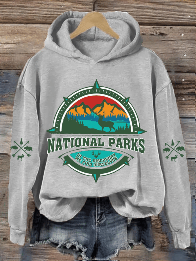 Women's Protect National Parks Heat Transfer Hood Sweatshirt