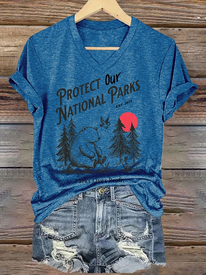 Women's Protect Our National Parks Printed T-shirt