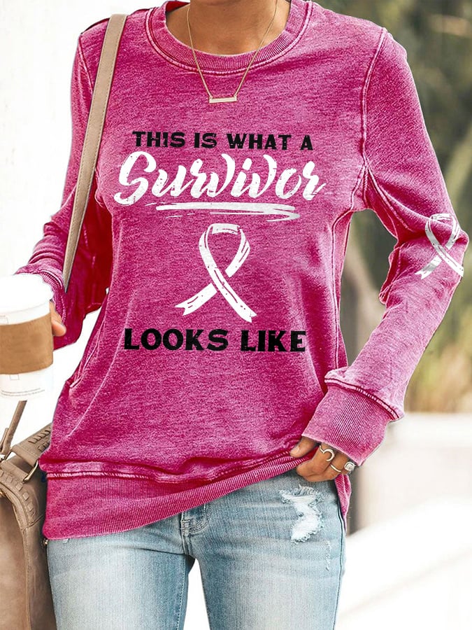 Women's This Is What A Survivor Looks Like Printed Sweatshirt