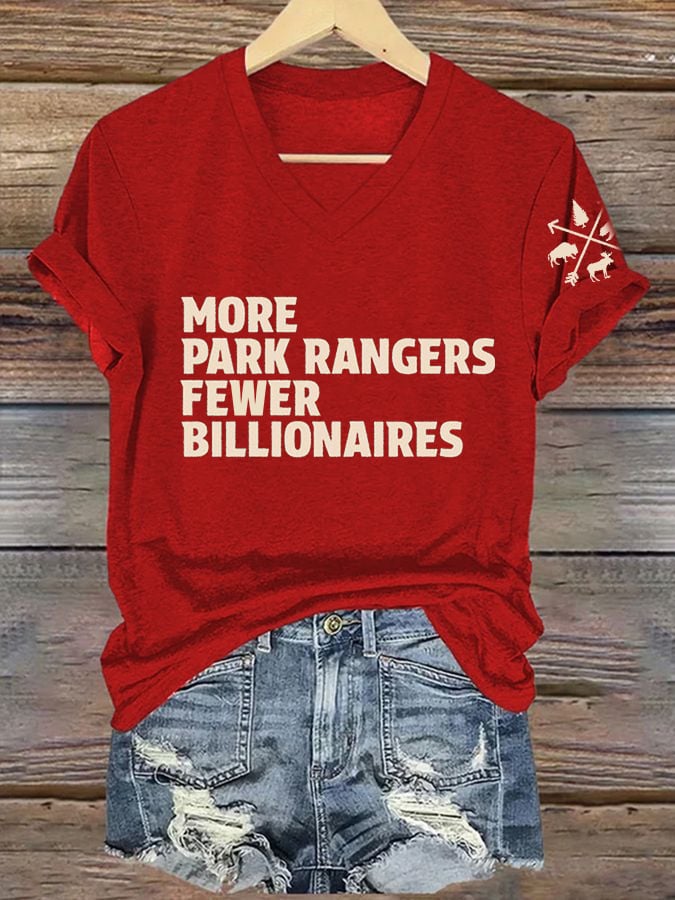 Women's National Park Print V-Neck T-Shirt