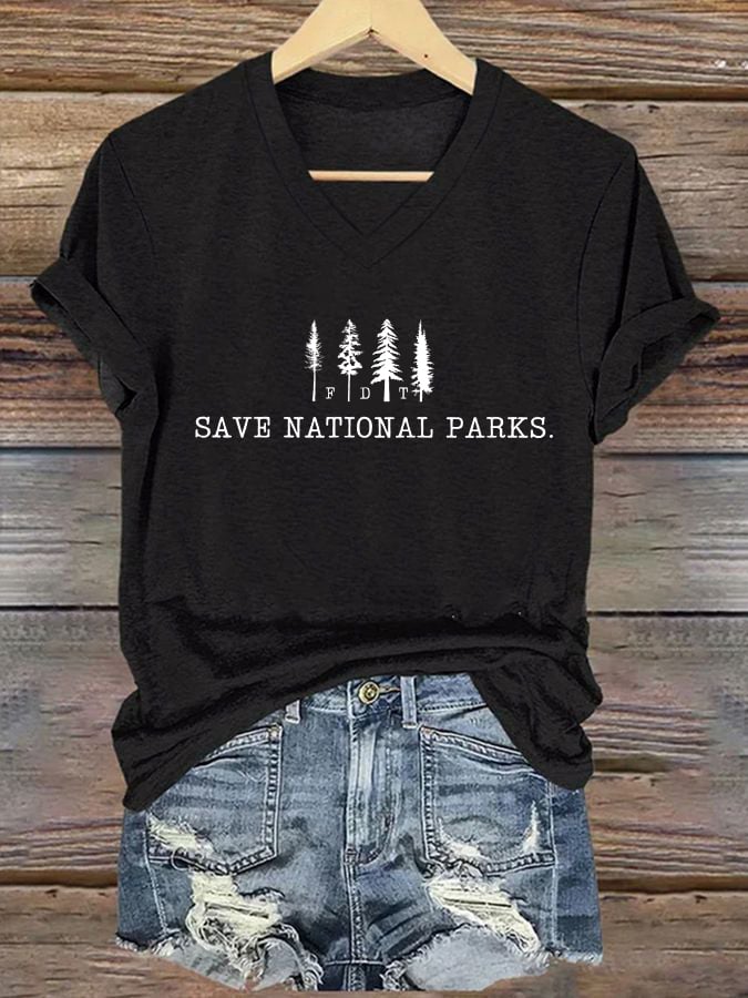 Women's Save The National Parks Print T-Shirt