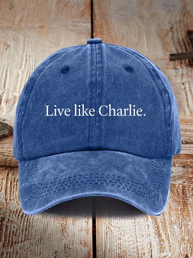 Retro Live Like Charli Print Baseball Cap