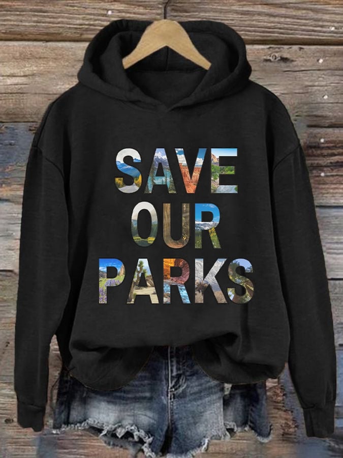 Women's Save Our National Parks Print Sweatshirt