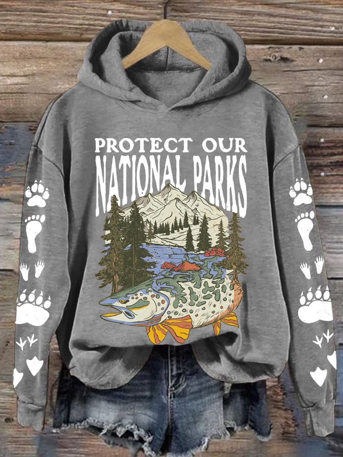 Women's Protect Our National Parks Printed Sweatshirt
