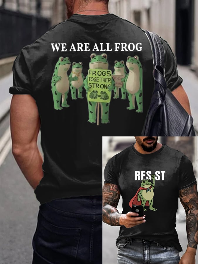 Men's Fdt print short-sleeved T-shirt