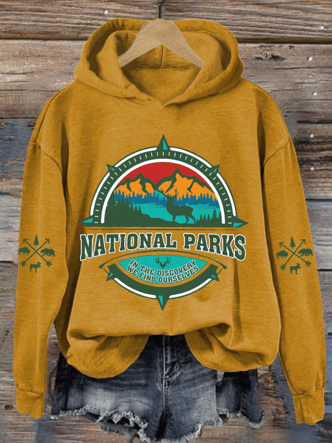 Women's Protect National Parks Heat Transfer Hood Sweatshirt