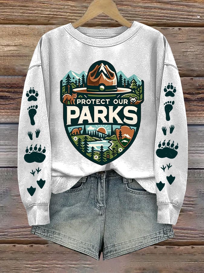 Women's Protect Our National Parks Printed Sweatshirt