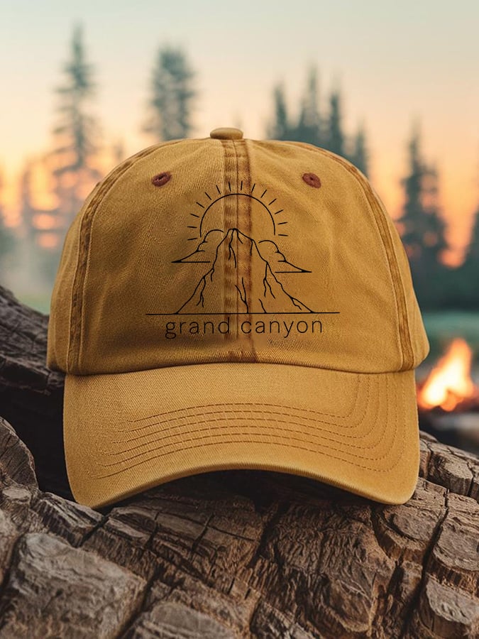 Vintage Grand Canyon National Park Print Baseball Cap