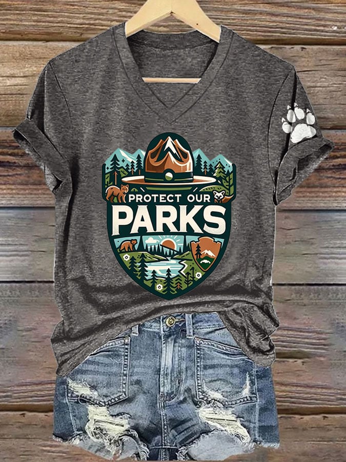 Women's Protect Our National Parks Printed T-Shirt