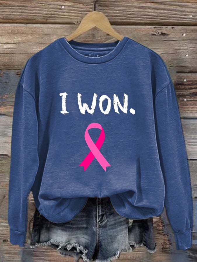 Women's Breast Cancer Survivor Crew Neck Sweatshirt
