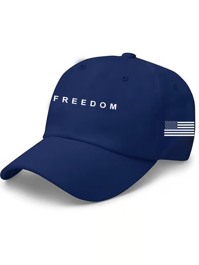 Unisex Freedom American Flag Print Baseball Cap