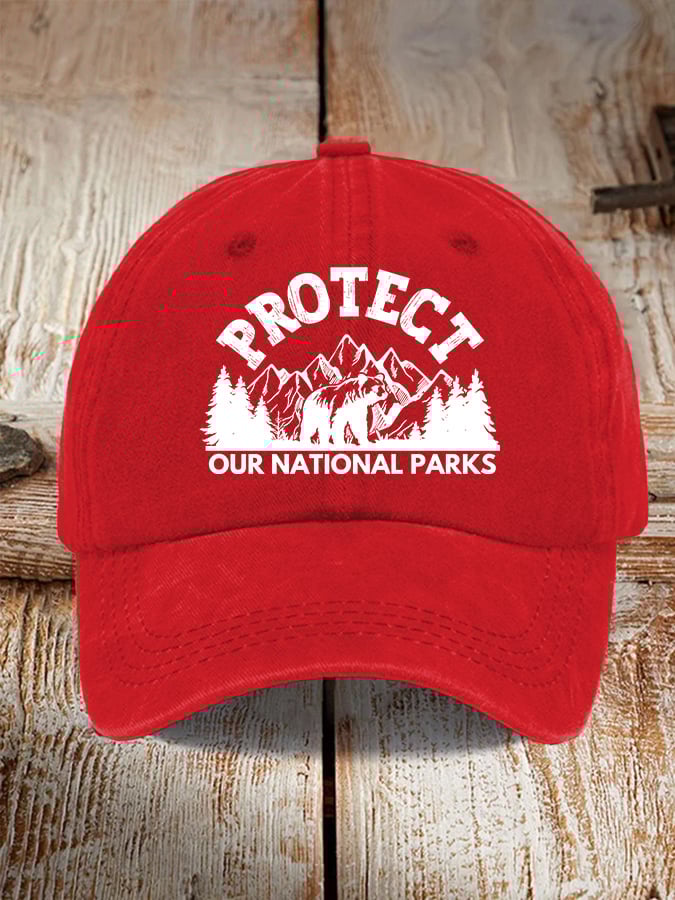 Protect Our National Parks Print Baseball Cap