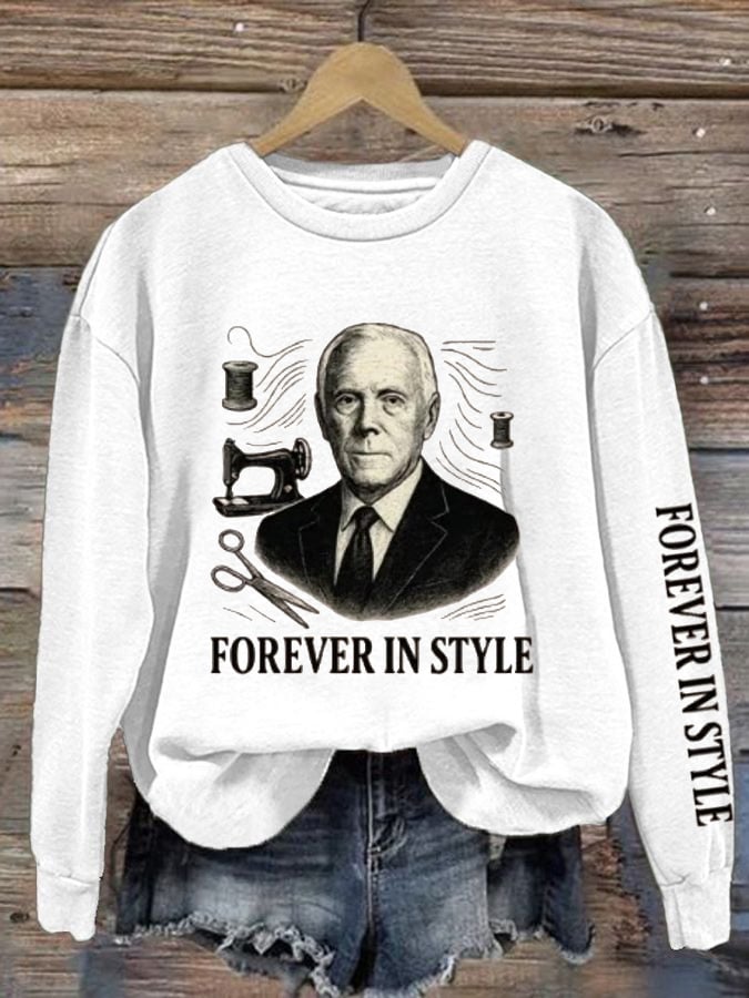 Women's Forever In Style Print Sweatshirt