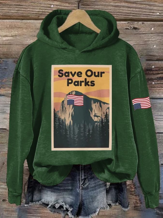 Women's Save Our National Parks Print Sweatshirt