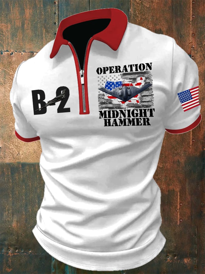 Men's "Operation Midnight Hammer" Short Sleeve T-Shirt Polo Shirt