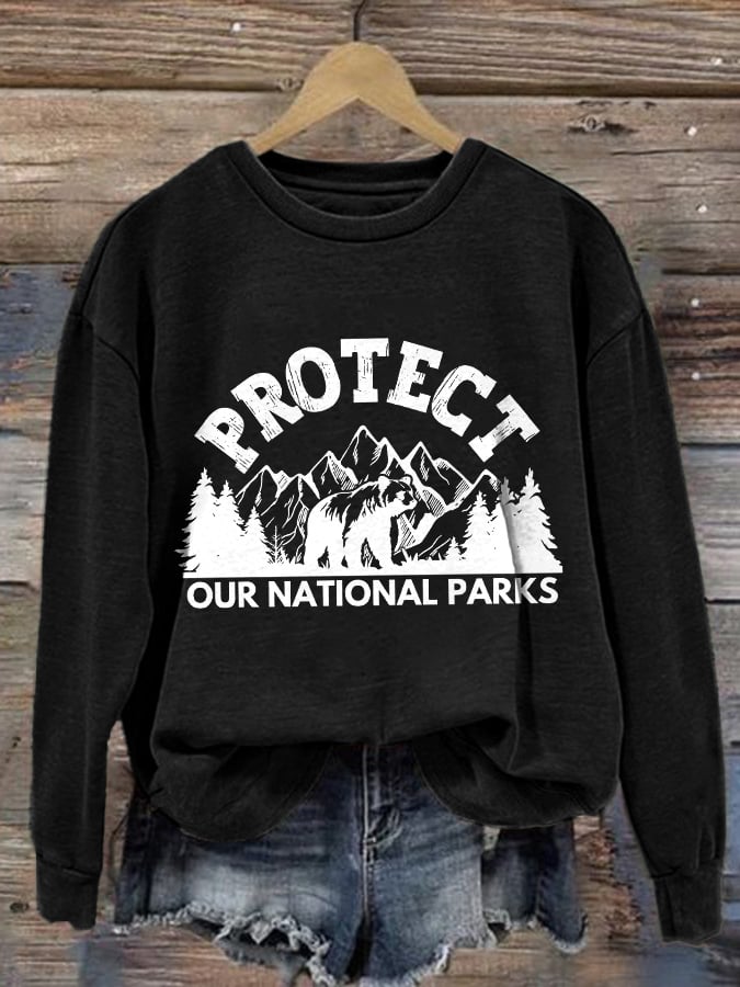 Women's Protect Our National Parks Printed Sweatshirt
