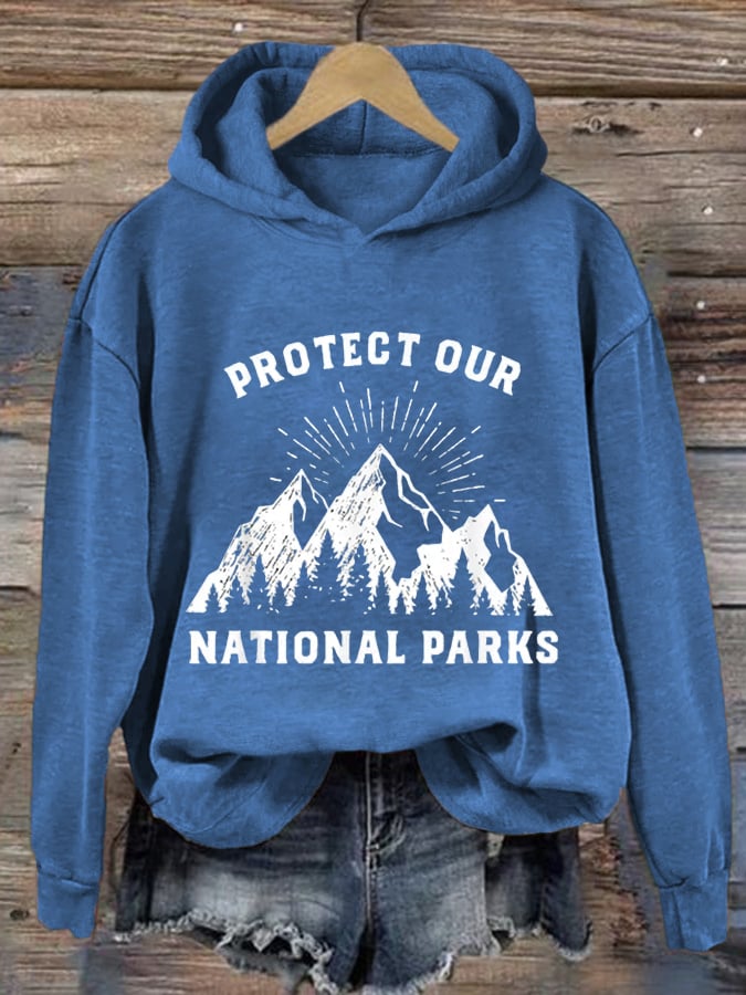 Women's Protect Our National Parks Hot Spots Print Hoodie