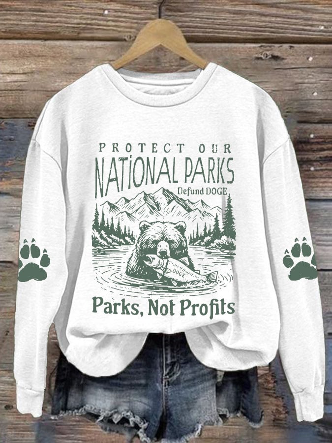 Women's Protect Our National Parks Printed Sweatshirt