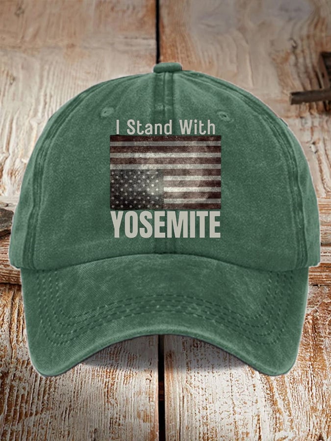 Unisex I Stand With Yosemite Print Baseball Cap
