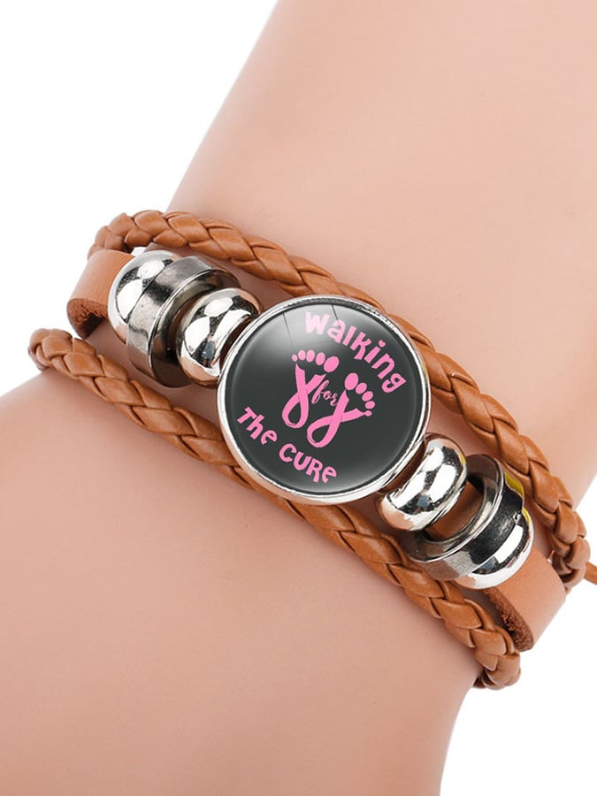 Weaving Pink Ribbon Bracelet (scalable)