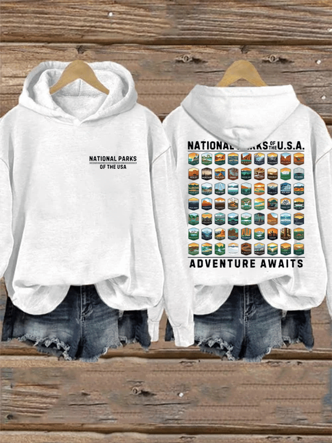 Women's National Parks Heat Transfer Hooded Sweatshirt