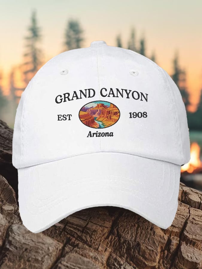 Retro Grand Canyon Est 1908 Arizona Print Baseball Cap