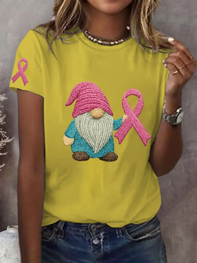 Women's Breast Cancer Awareness Graphic Crew Neck T-Shirt