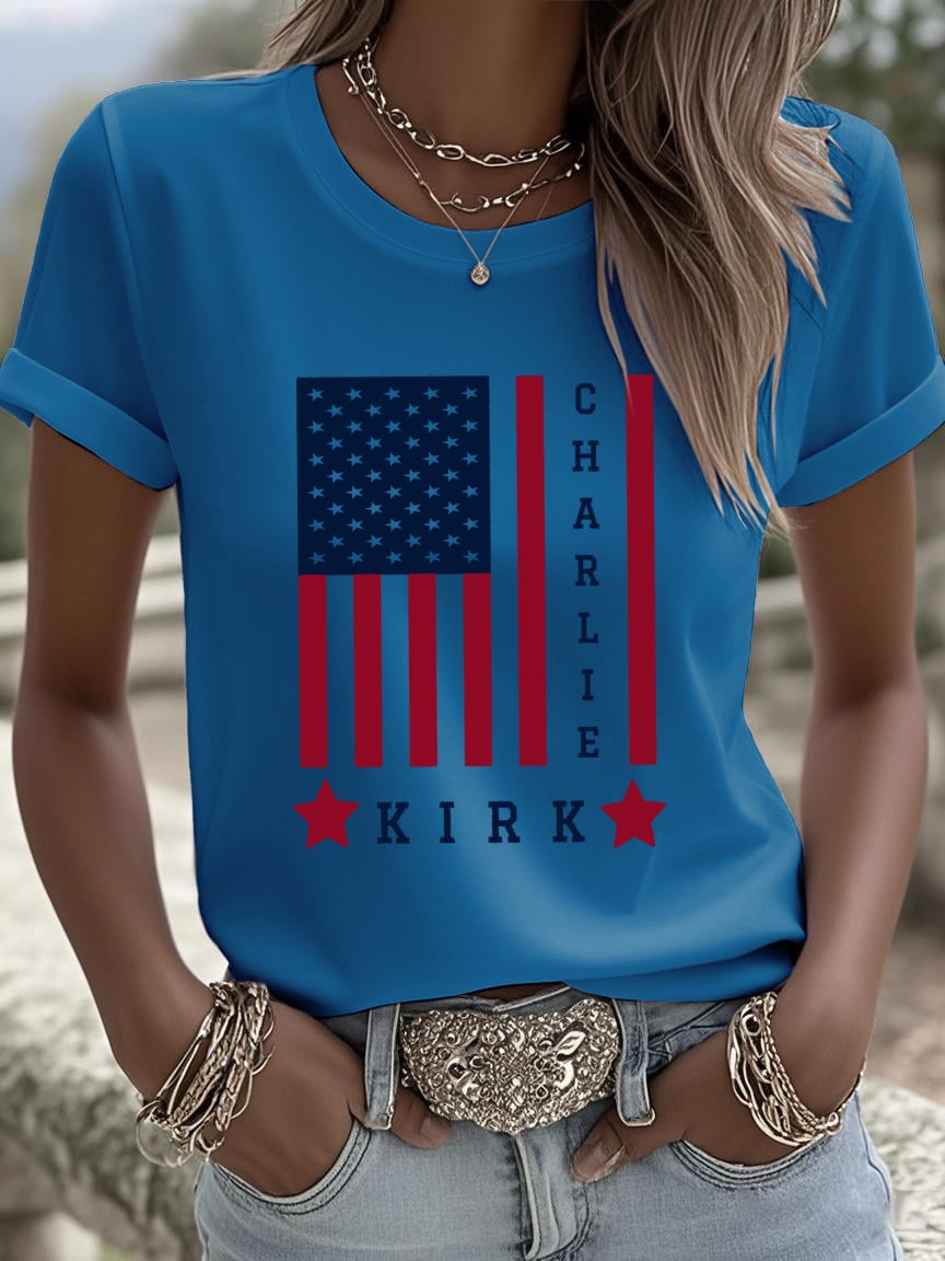 Women's American Hero Print Shirt