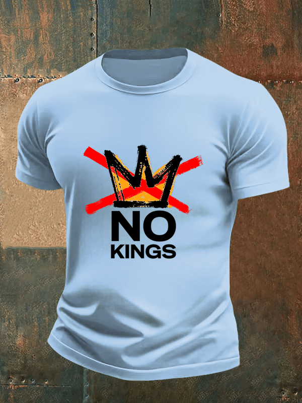 Men's no kings in America print T-Shirt