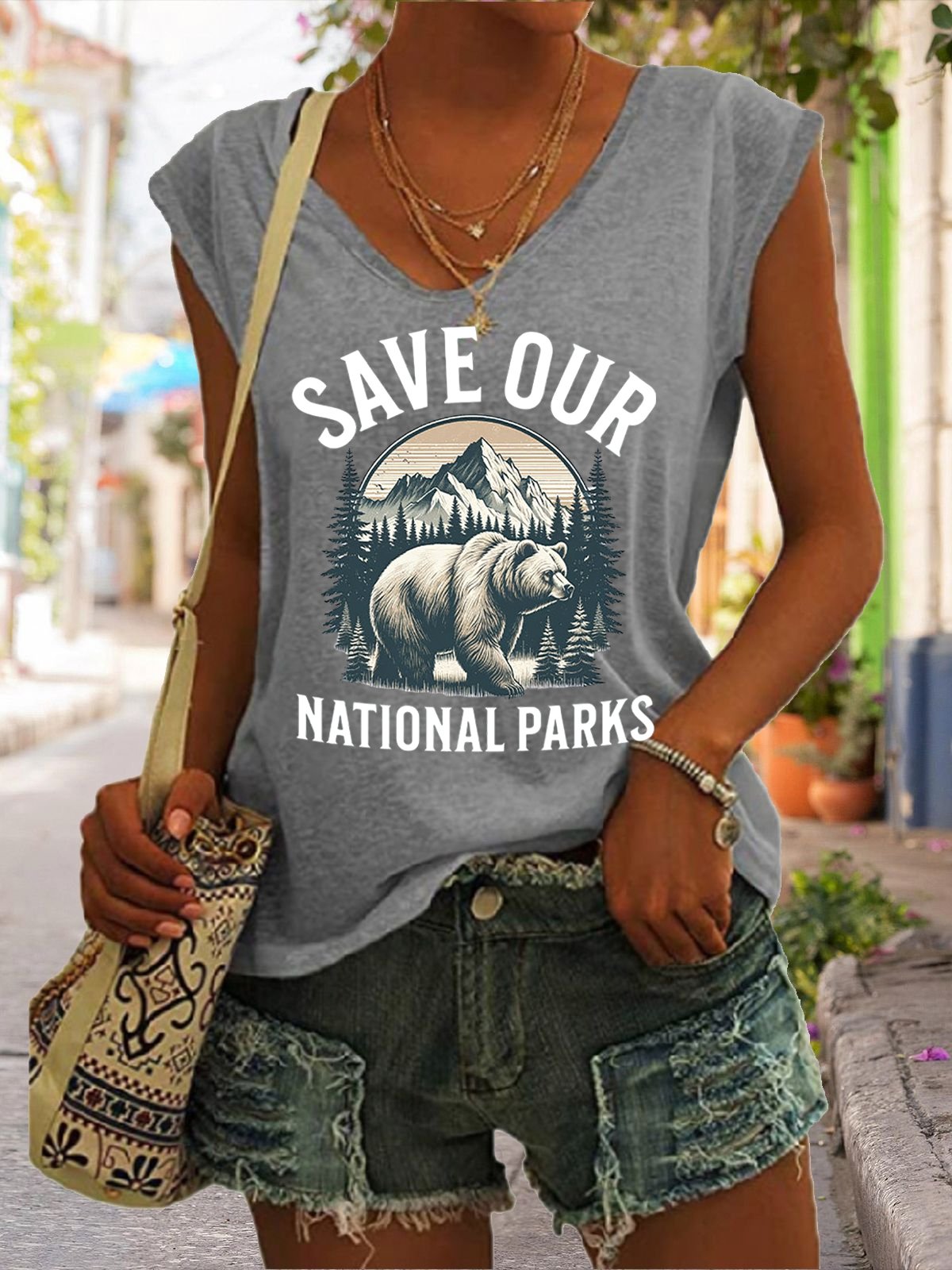 Women's Save Our National Parks Printed T-shirt