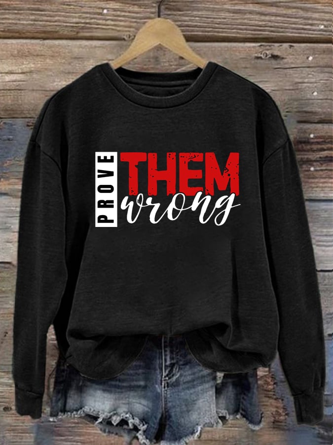 Women'S Casual Letter Print Long-Sleeved Sweatshirt