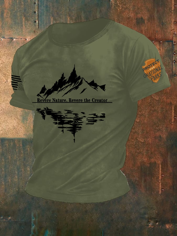 Men's Protect Our National Parks Revere Nature Print T-Shirt