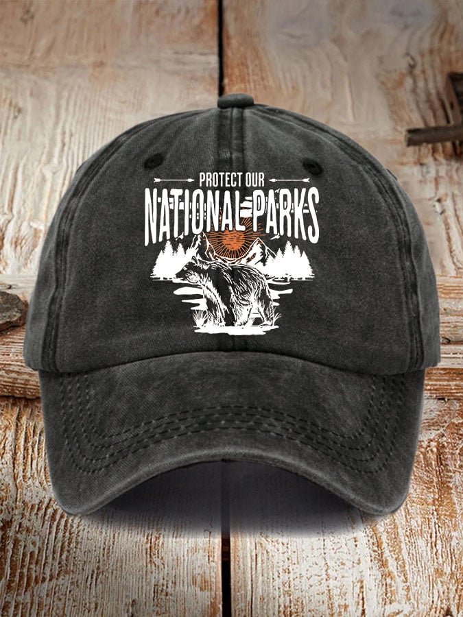 Protect Our National Parks Print Baseball Cap