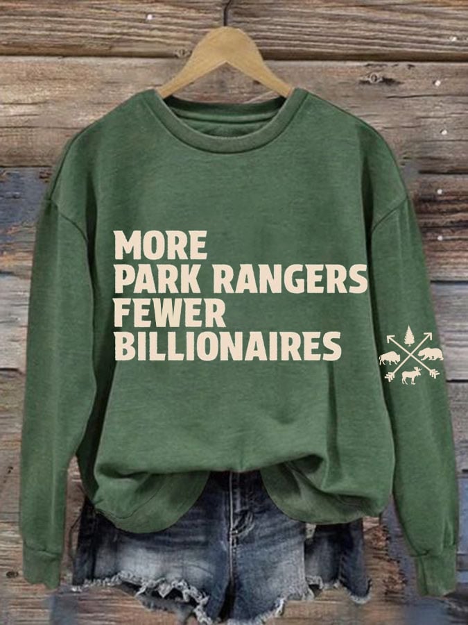 Women's National Park Print V-Neck T-Shirt Printed Casual Sweatshirts